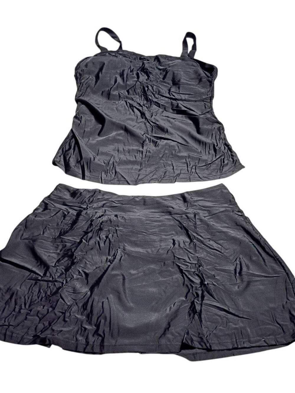 2 Piece Modest Swimwear Set Tankini Top & Swim Skirt Size XL